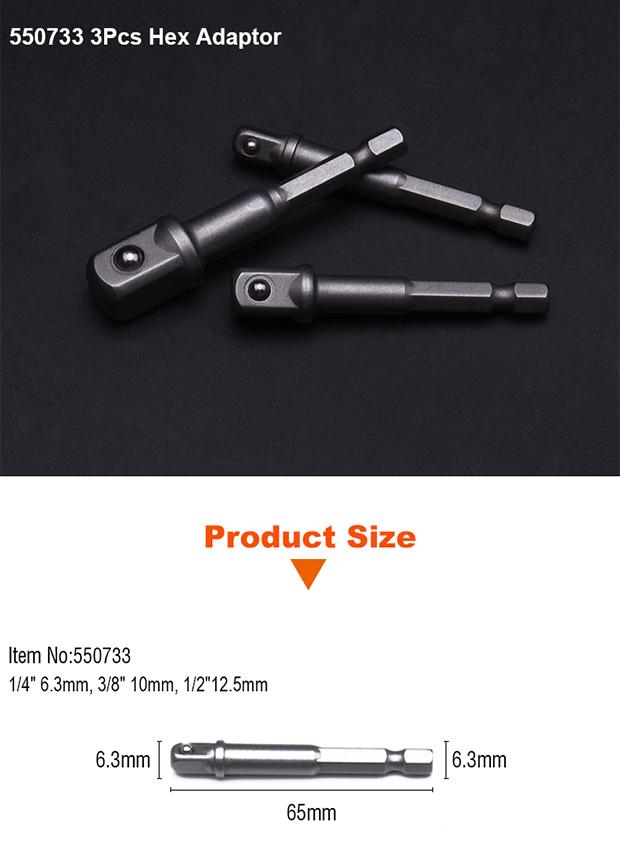 3Pcs SDS-PLUS Adaptor