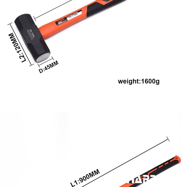 Sledge Hammer with Fiberglass Handle
