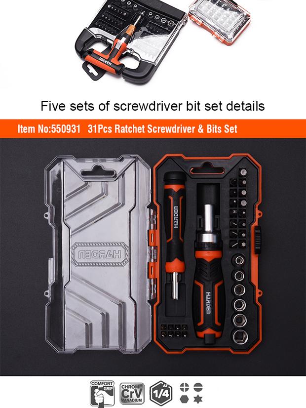 105Pcs Ratchet Screwdriver & Bits Set