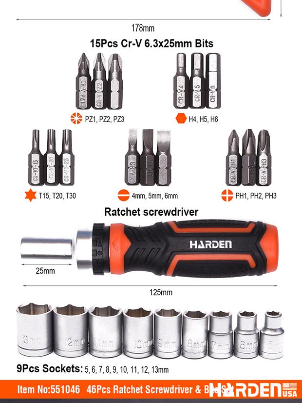105Pcs Ratchet Screwdriver & Bits Set