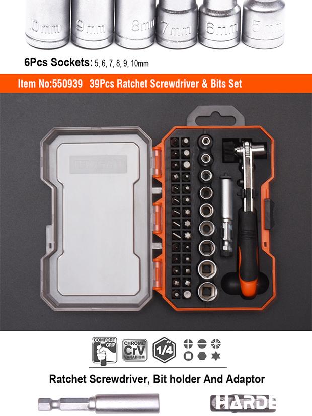 105Pcs Ratchet Screwdriver & Bits Set