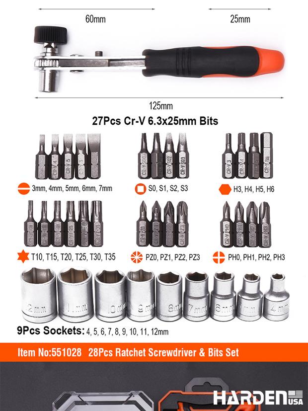 105Pcs Ratchet Screwdriver & Bits Set