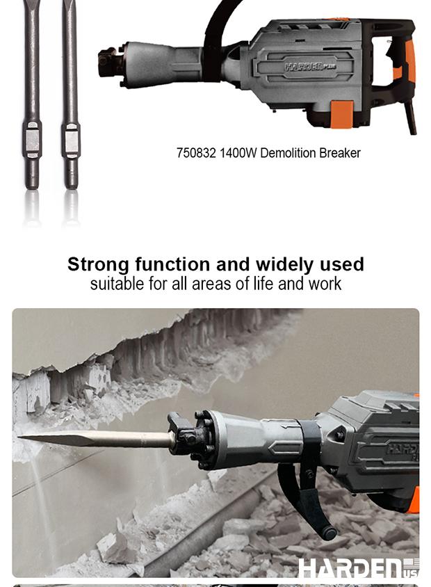 30X410mm Hex Point & Flat Chisel