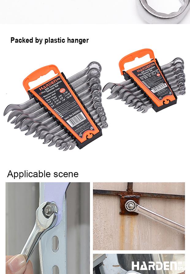 12Pcs Inch Combination Spanner Set