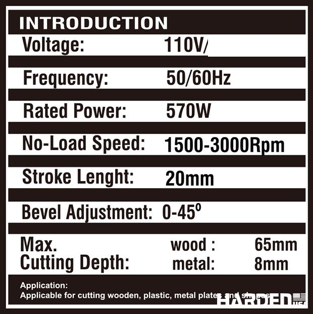 570W/110V Electric Jig Saw