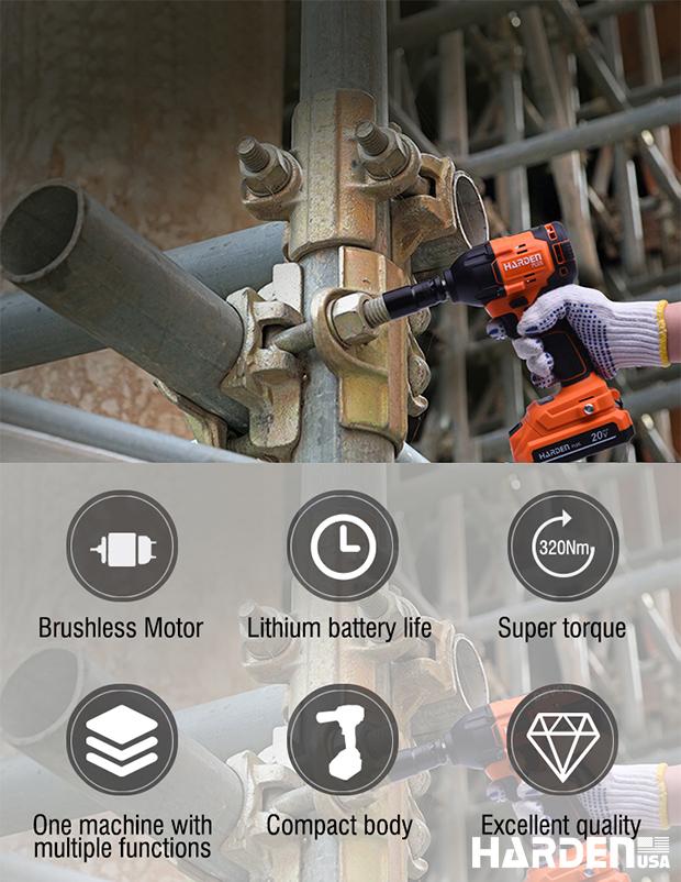 20V Brushless Cordless Impact Wrench