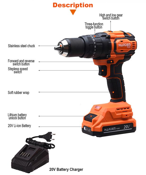 20V Brushless Cordless Impact Drill
