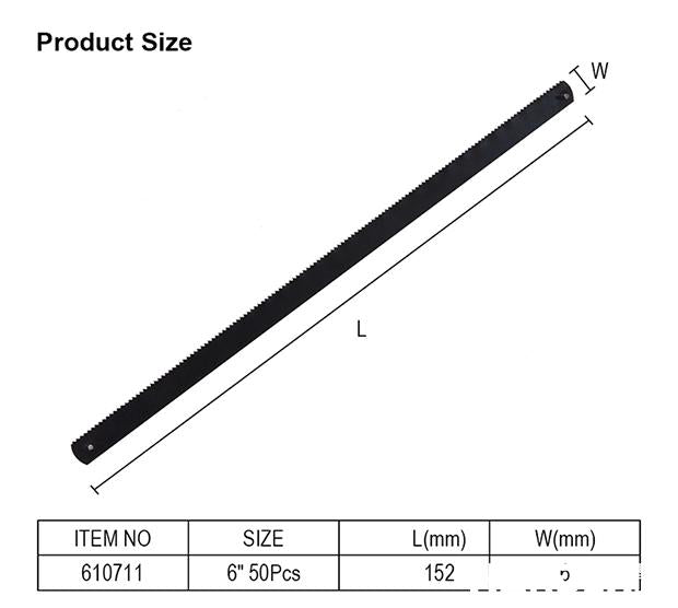 50Pcs 6" High Carbon Steel Saw Blade