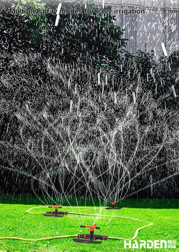 3 Arm Rotary 360 Degree Irrigation Sprinkler