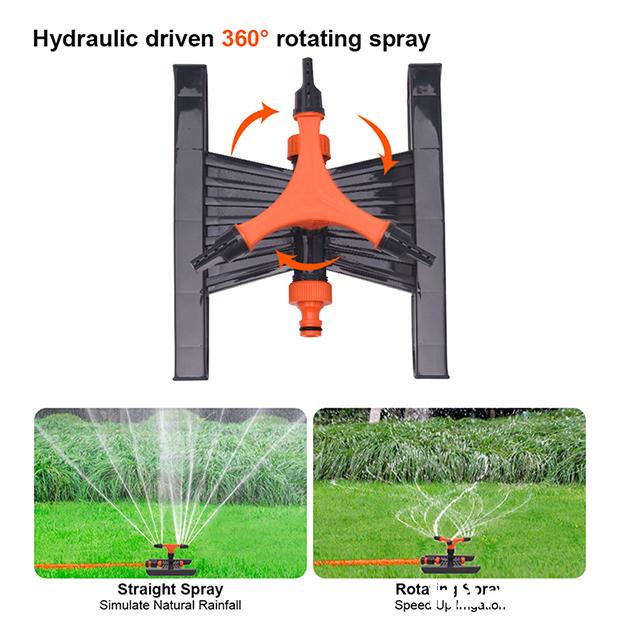 3 Arm Rotary 360 Degree Irrigation Sprinkler