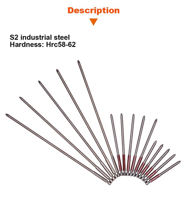 10Pcs PH2x300mm Screwdriver Bits Set