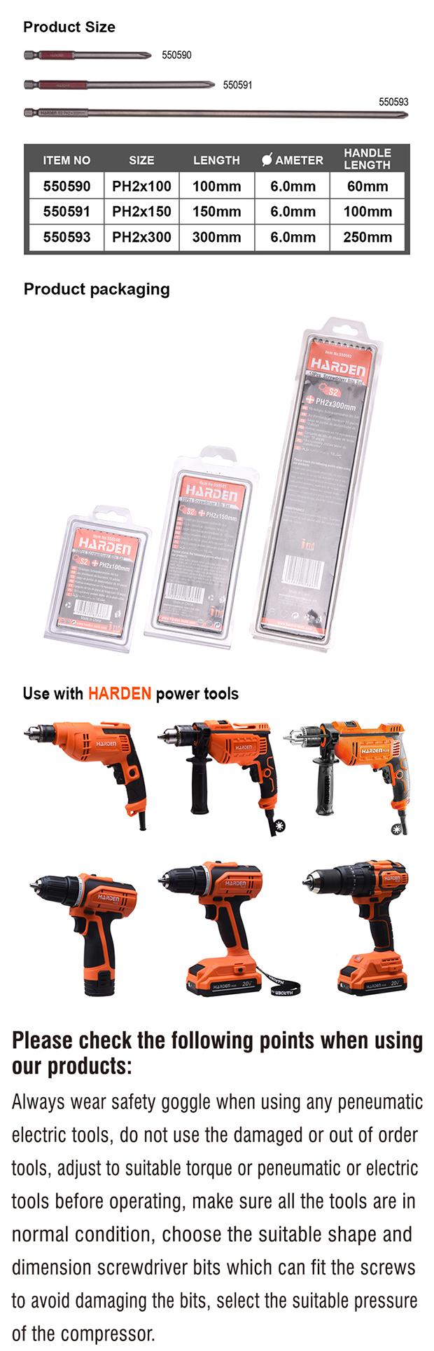 10Pcs PH2x100mm Screwdriver Bits Set