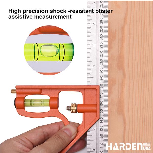 300mm Combination Square with Aluminium Base