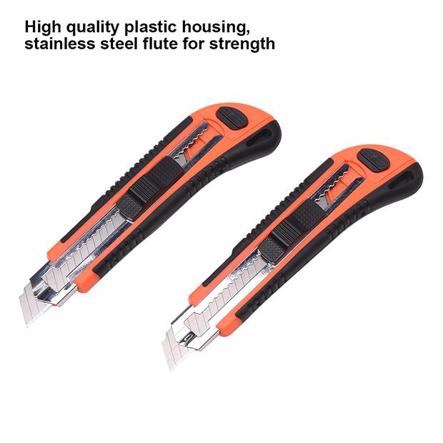 18mm Plastic Knife Metal Holder 3pcs Blades