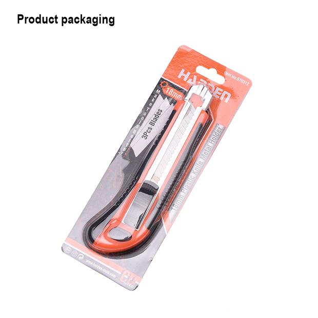 18mm Plastic Knife Metal Holder 3pcs Blades