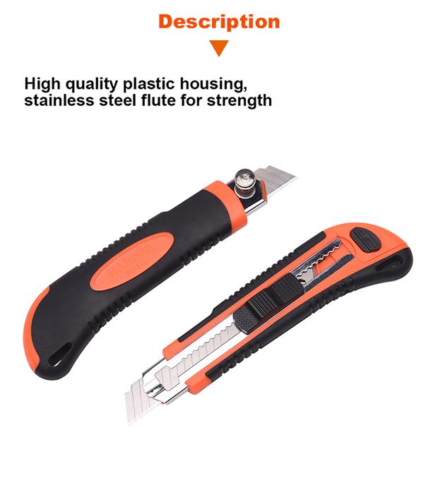 18mm Plastic Knife Metal Holder 3pcs Blades