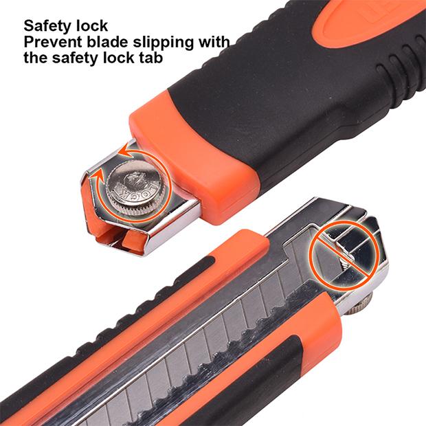 18mm Plastic Knife Metal Holder 3pcs Blades