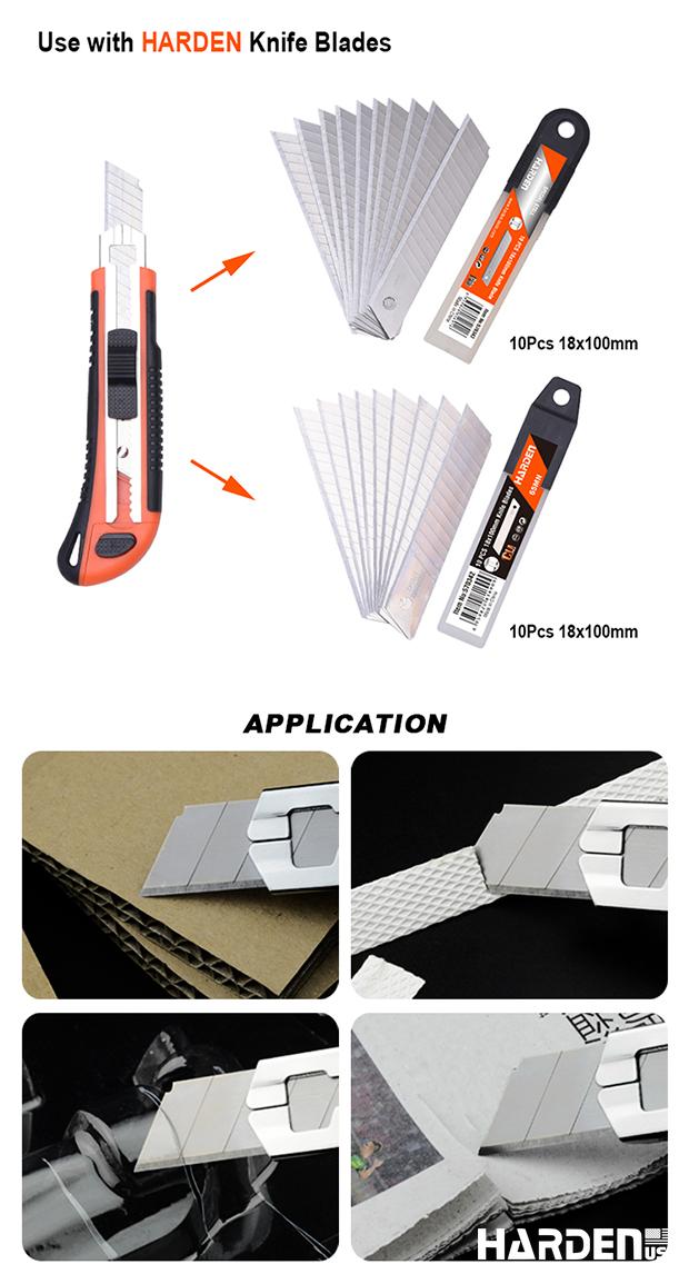 18mm Plastic Knife Metal Holder 3pcs Blades
