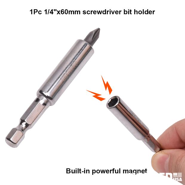 7Pcs 1/4"x25mm Bits Set