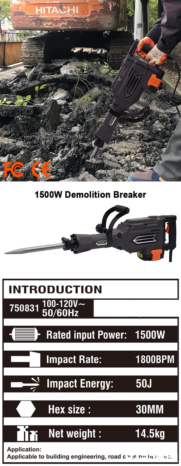 1500W/110V Demolition Breaker