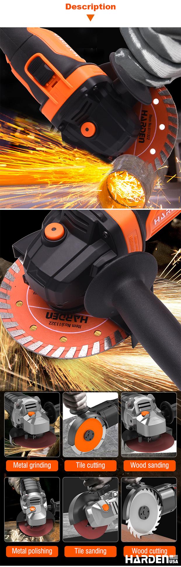 20V Brushless Cordless Angle Grinder