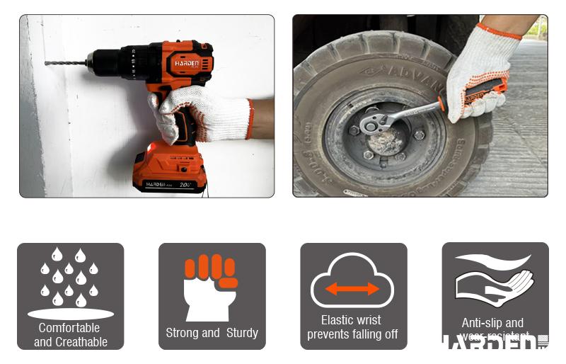 10Pcs Pvc Dots Working Gloves