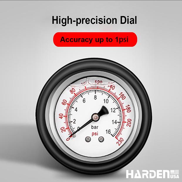 0-200psi Oil-immersed Tire Pressure Gauge