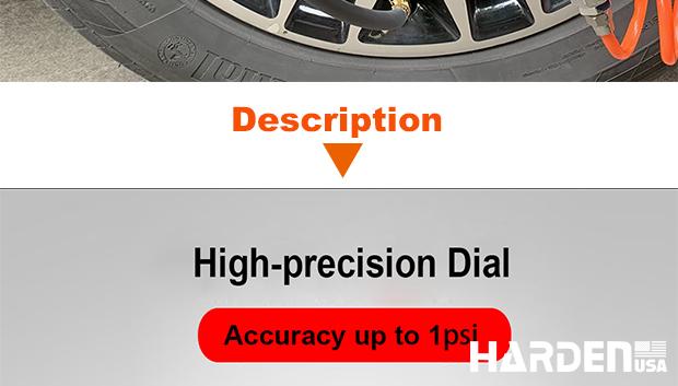 0-200psi Oil-immersed Tire Pressure Gauge