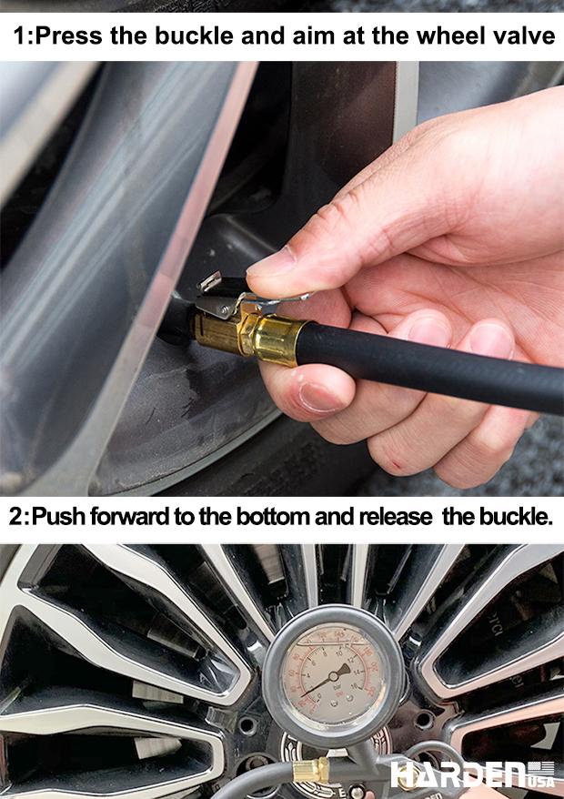 0-200psi Oil-immersed Tire Pressure Gauge