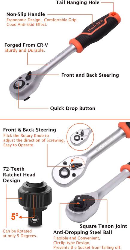 1/2" Quick Release Ratchet Wrench