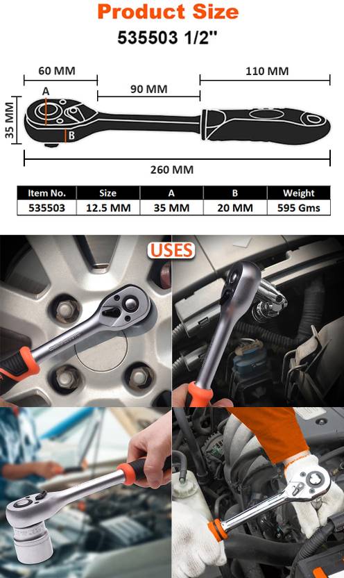1/2" Quick Release Ratchet Wrench