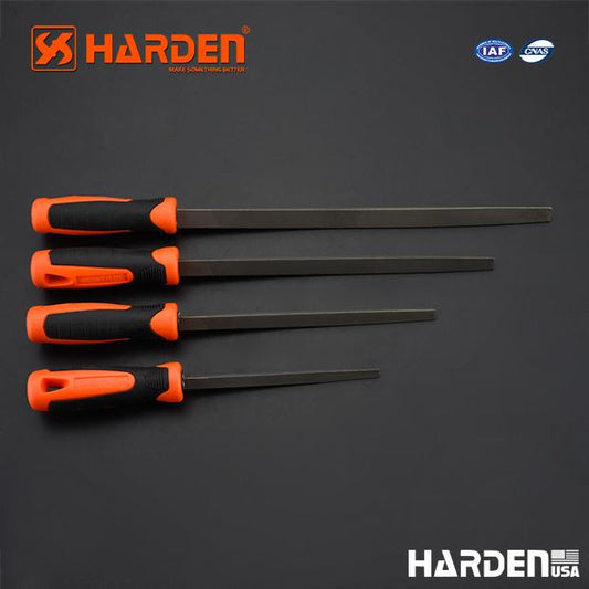 Triangular half smooth file with soft handle