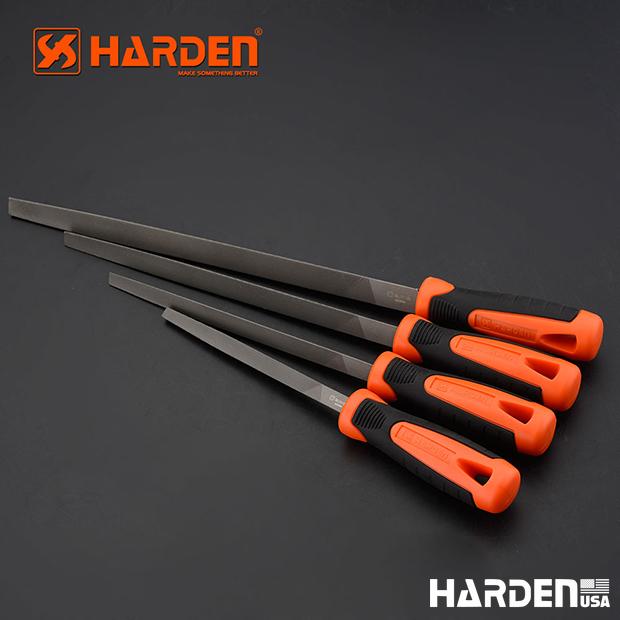 Triangular half smooth file with soft handle