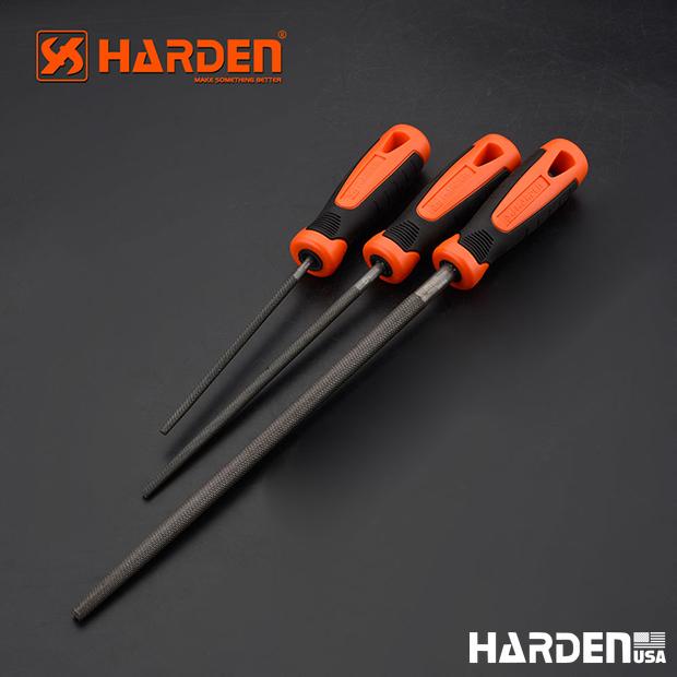 Round second cut file with soft handle