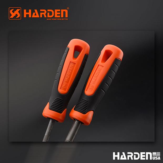 Round second cut file with soft handle