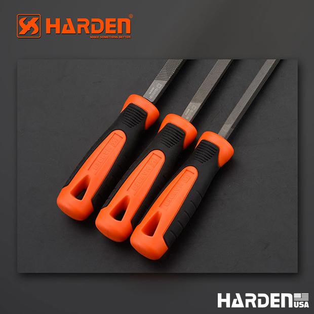 Square second cut file with soft handle