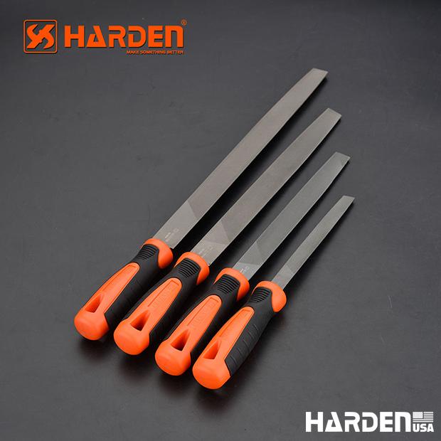 Half round second cut file with soft handle