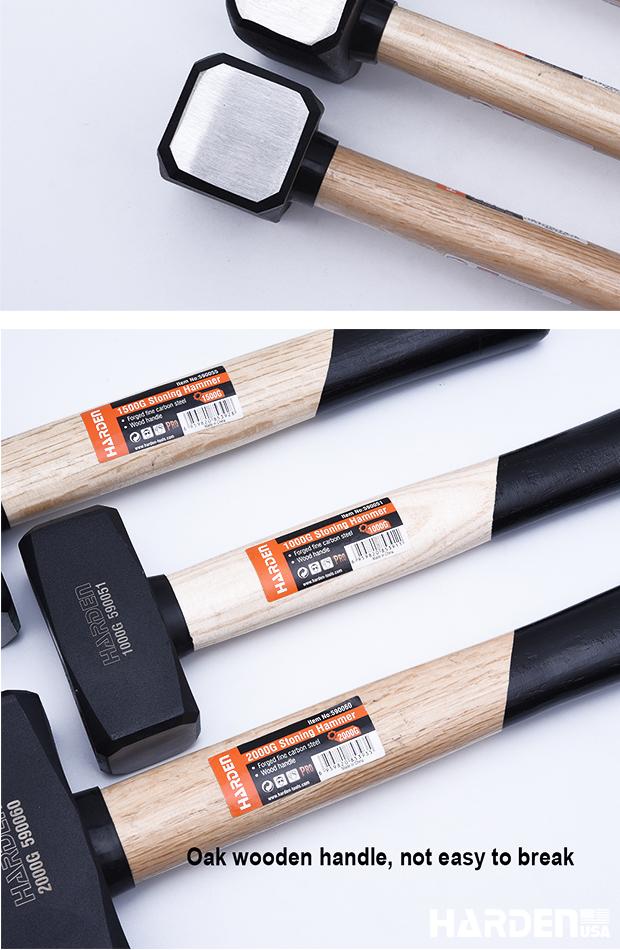Stoning Hammer With Wood Handle