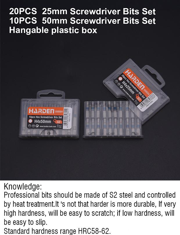 Hex Key Type Screwdriver Bits Set