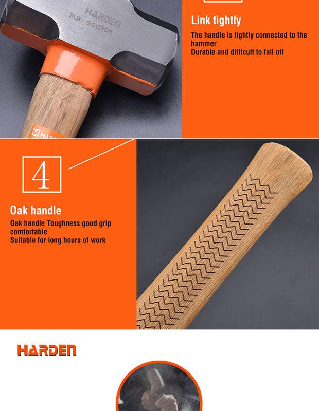 1600g/3lb Sledge Hammer With Oak Wood Handle