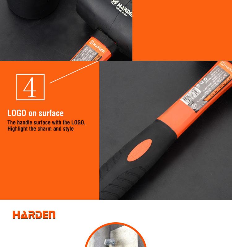 Black Rubber Mallet with Fiberglass Handle
