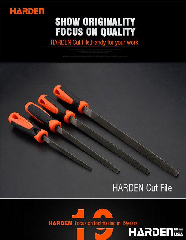 Triangular half smooth file with soft handle