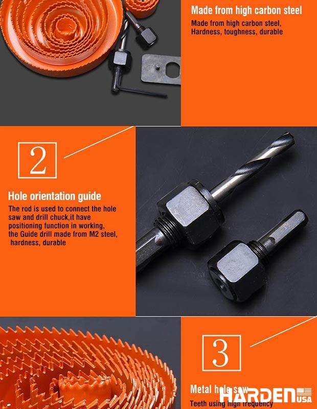 8Pcs Hole Saw For Wood