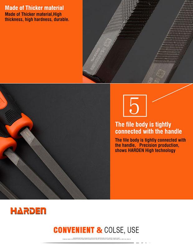 Square second cut file with soft handle