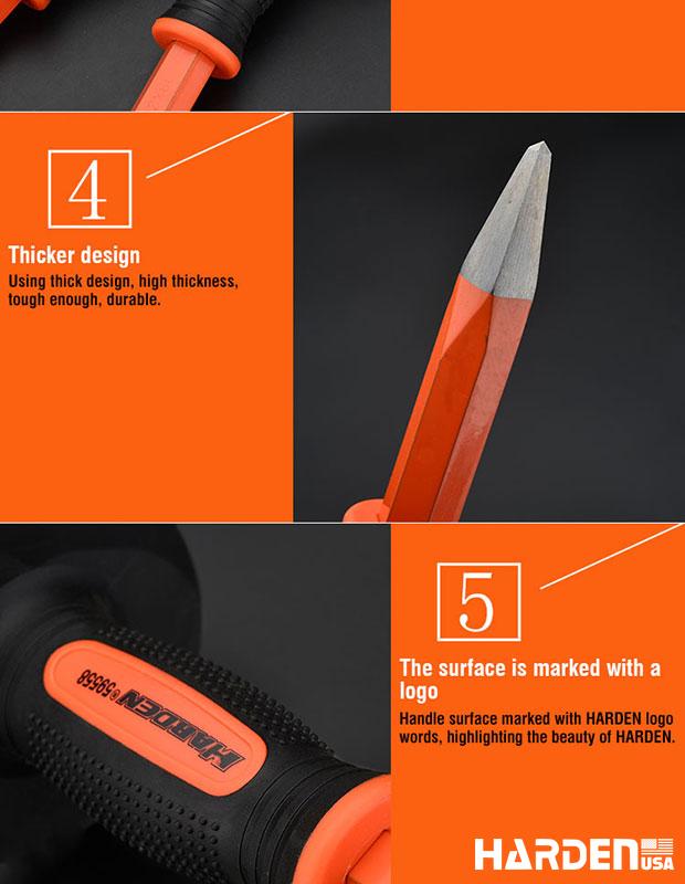 19x250mm Point Chisel TPR Handle