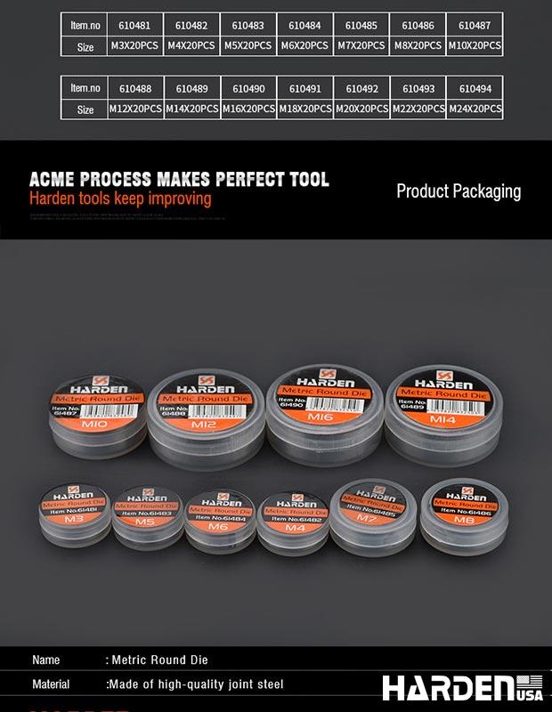 Professional Metric Round Die