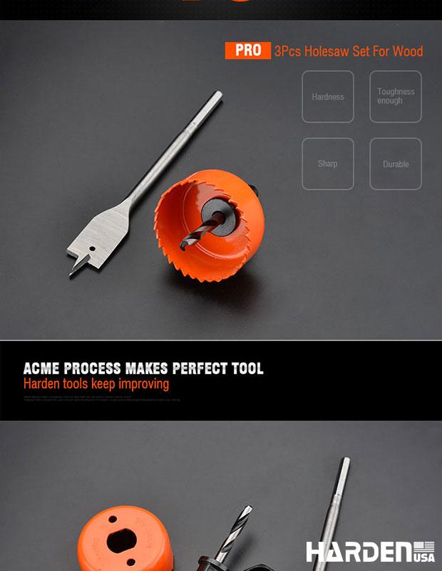 3Pcs Hole saw Set For wood