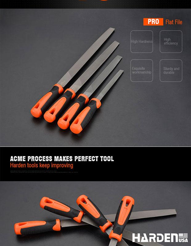 Flat bastard mill file with soft handle
