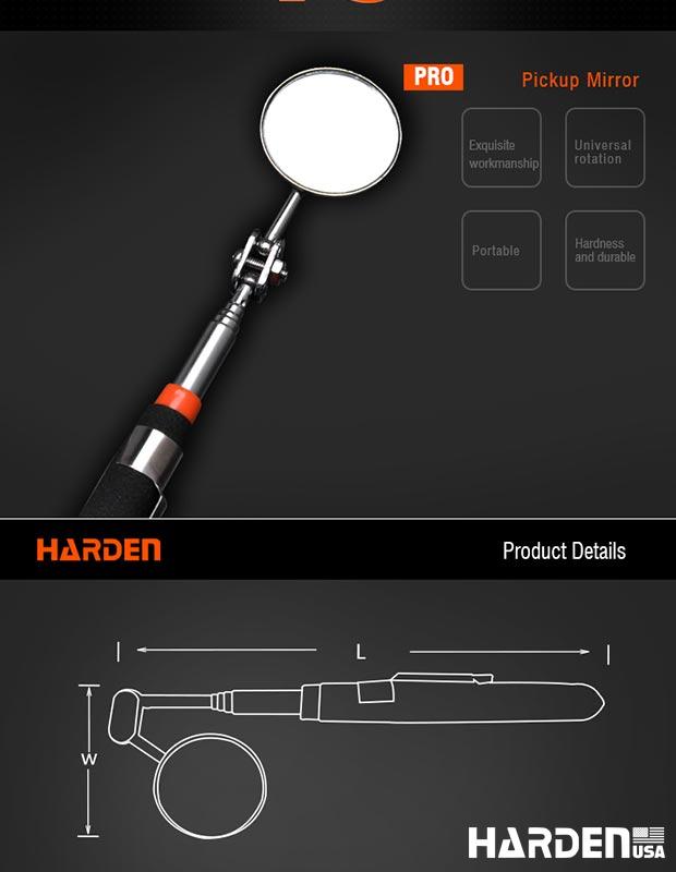 175-490mm Telescopic Shaft Inspection Mirror