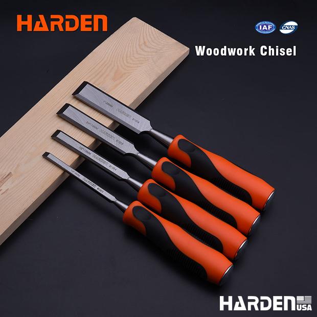 4Pcs Orange black handle wood chisel set